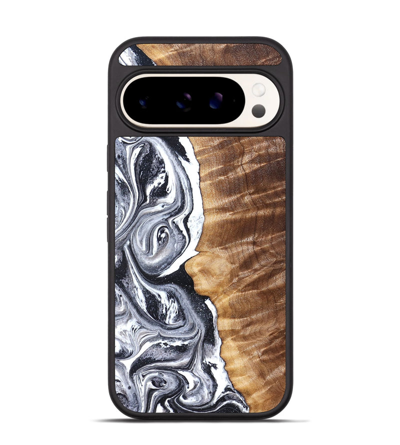 Pixel 9 Wood Phone Case - Jazlynn (Black & White, 828625)
