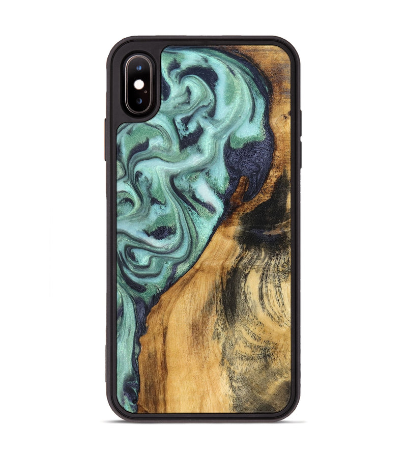 iPhone Xs Max Wood Phone Case - Odessa (Green, 828663)