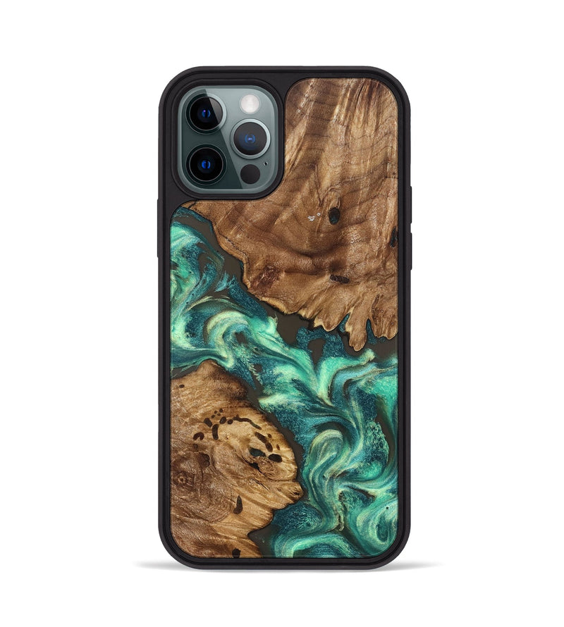 iPhone 12 Pro Wood Phone Case - Brook (Green, 828665)