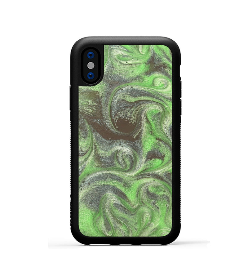 iPhone Xs ResinArt Phone Case - Trevin (Green, 828666)