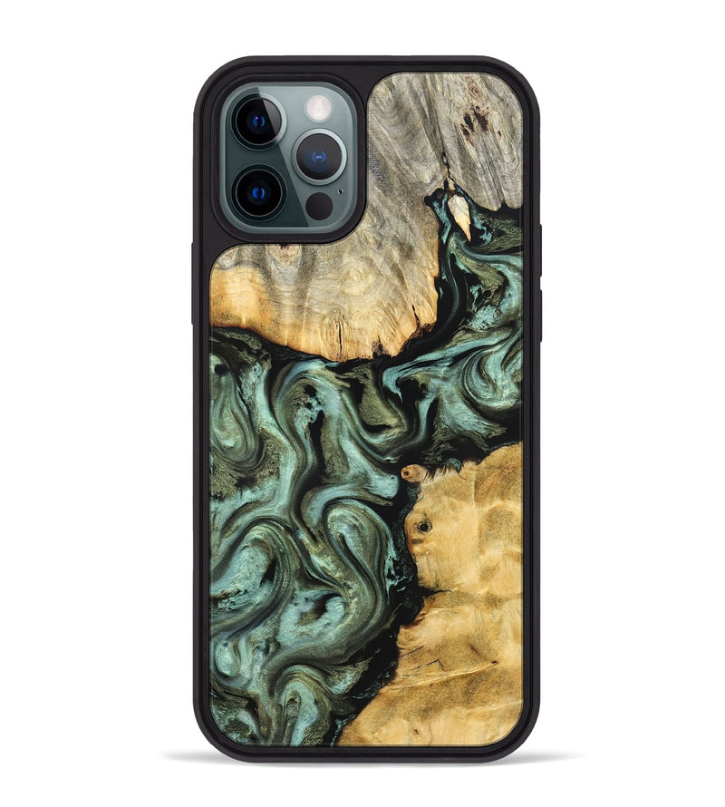 iPhone 12 Pro Max Wood Phone Case - Jeri (Green, 828669)