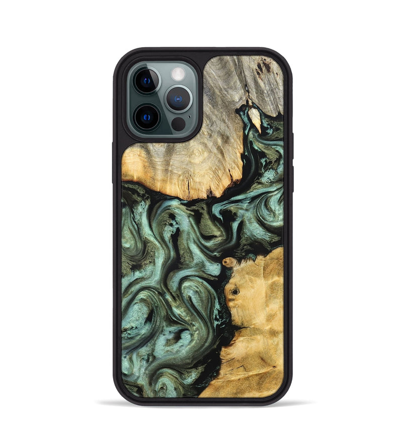 iPhone 12 Pro Wood Phone Case - Jeri (Green, 828669)