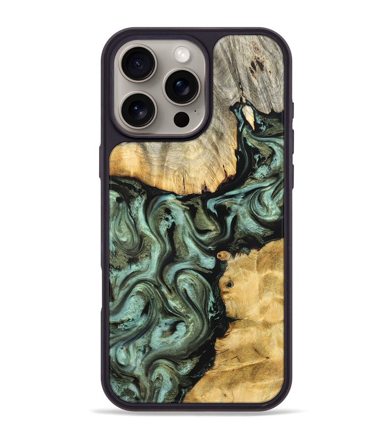 iPhone 16 Pro Max Wood Phone Case - Jeri (Green, 828669)