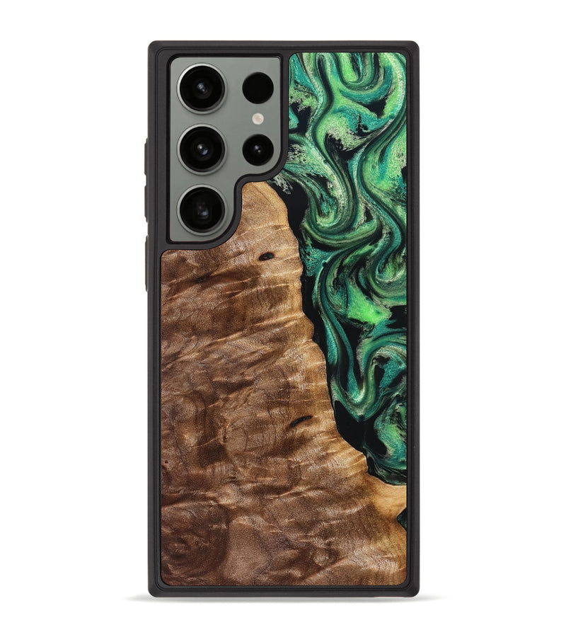 Galaxy S23 Ultra Wood Phone Case - Mathias (Green, 828671)