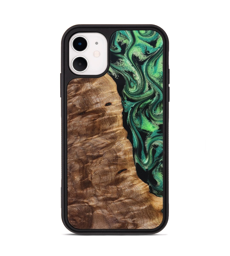 iPhone 11 Wood Phone Case - Mathias (Green, 828671)