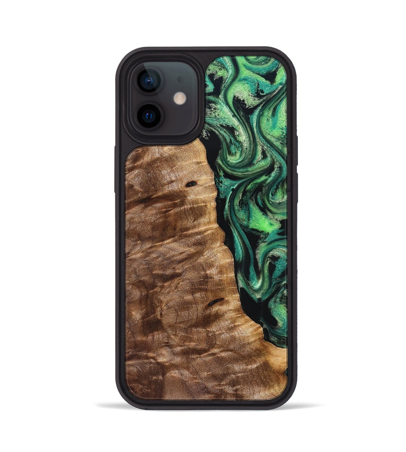 iPhone 12 Wood Phone Case - Mathias (Green, 828671)