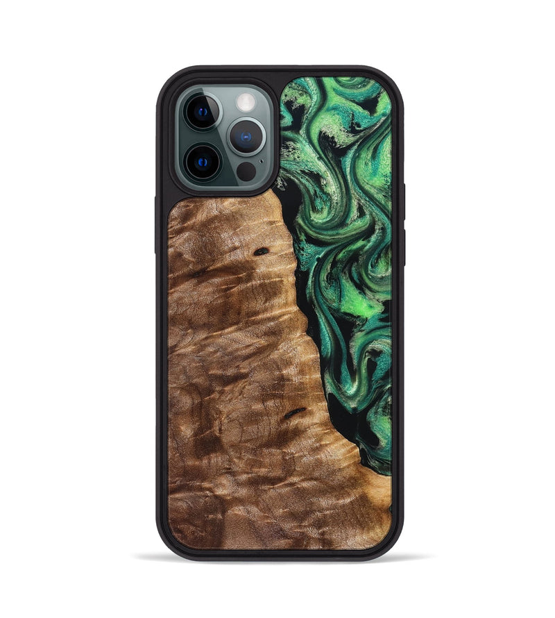 iPhone 12 Pro Wood Phone Case - Mathias (Green, 828671)