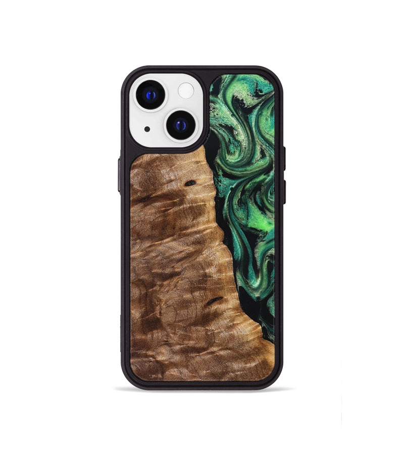iPhone 13 mini Wood Phone Case - Mathias (Green, 828671)