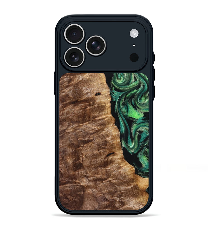 iPhone 17 Pro Max Wood Phone Case - Mathias (Green, 828671)