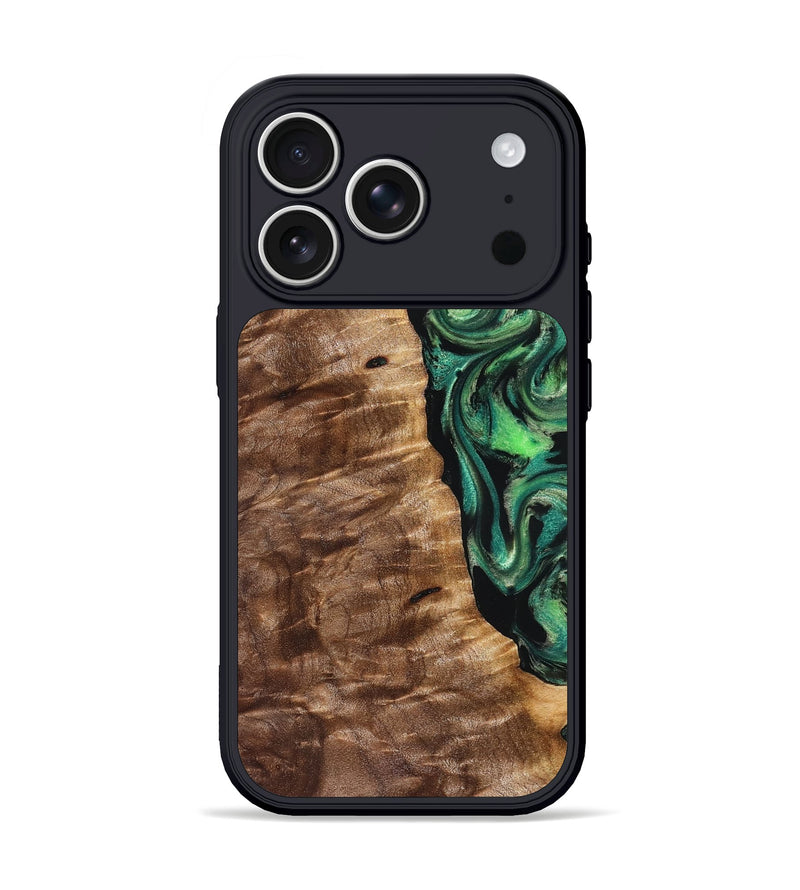 iPhone 17 Pro Wood Phone Case - Mathias (Green, 828671)