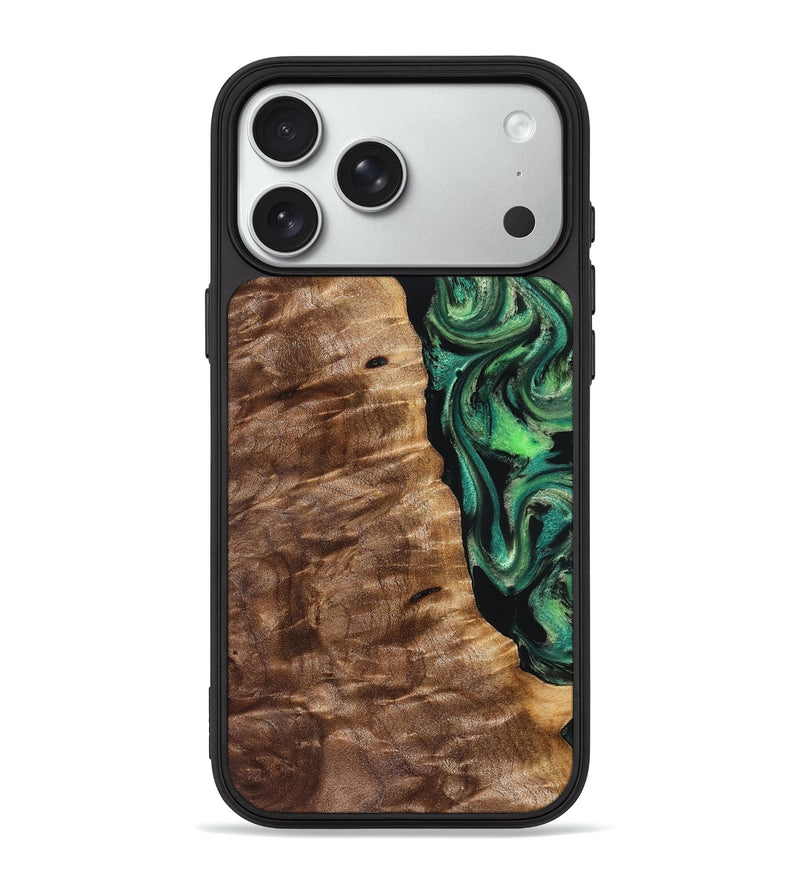 iPhone 18 Pro Max Wood Phone Case - Mathias (Green, 828671)