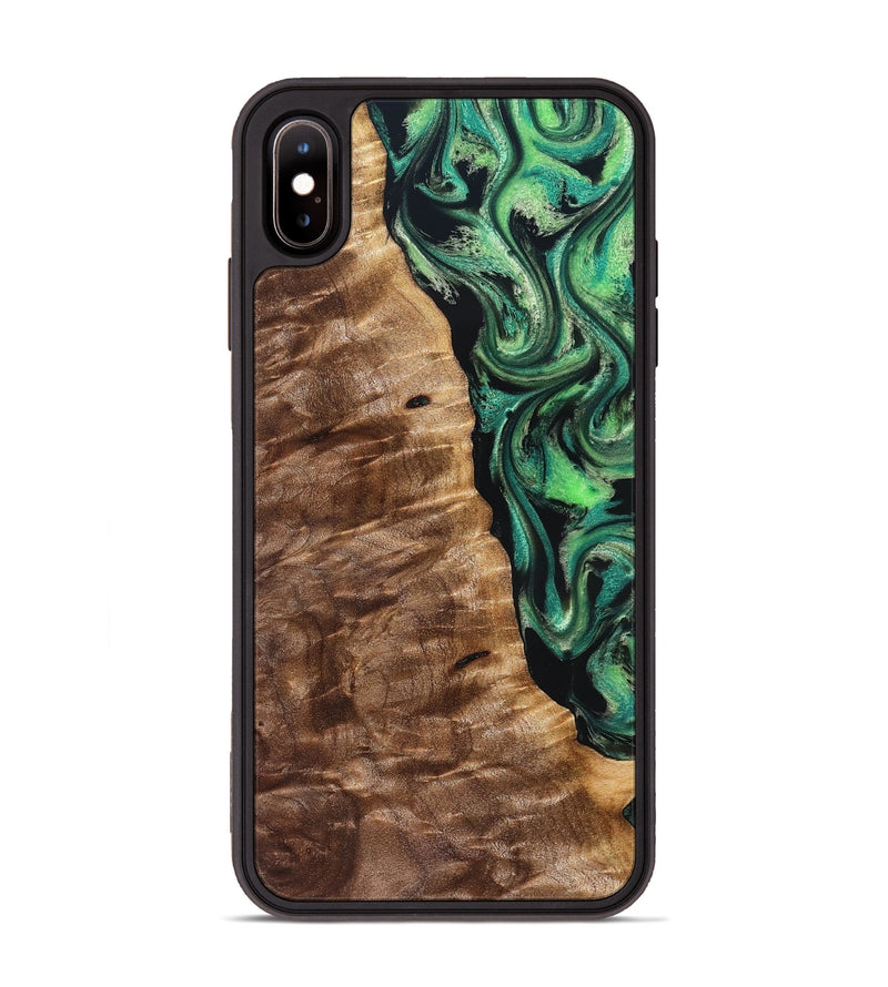 iPhone Xs Max Wood Phone Case - Mathias (Green, 828671)