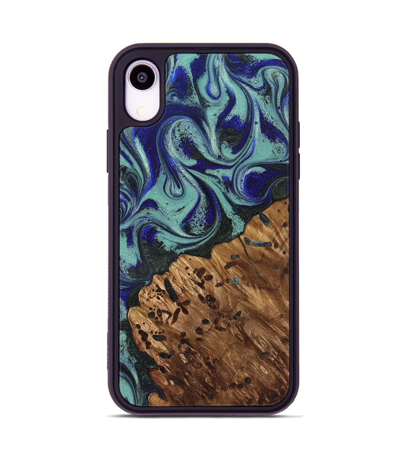iPhone Xr Wood Phone Case - Oliver (Green, 828672)