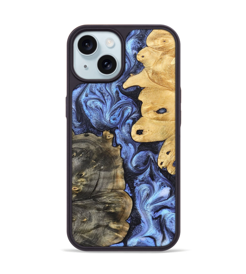 iPhone 15 Wood Phone Case - Collins (Blue, 828676)