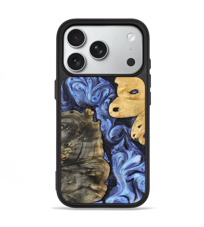 iPhone 18 Pro Wood Phone Case - Collins (Blue, 828676)
