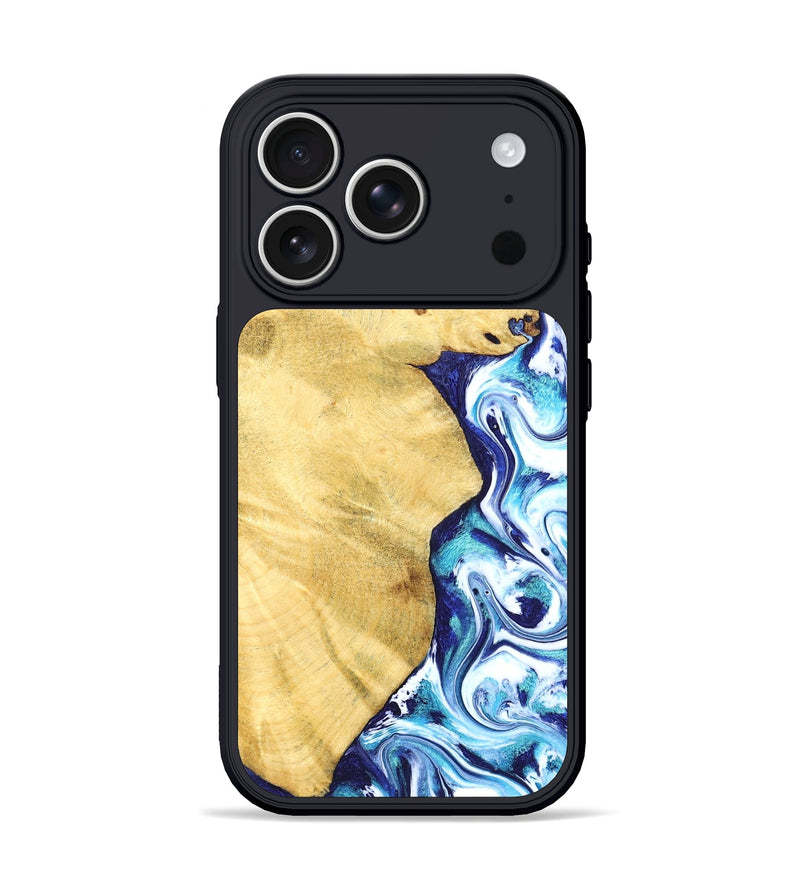iPhone 17 Pro Wood Phone Case - Stefan (Blue, 828677)
