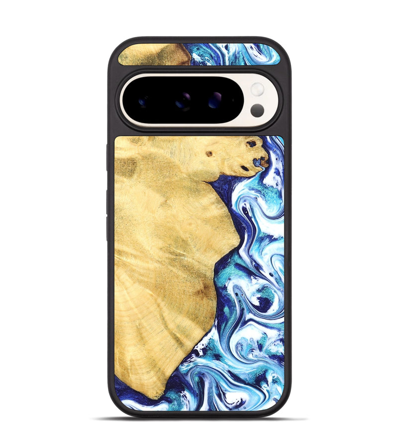Pixel 9 Wood Phone Case - Stefan (Blue, 828677)