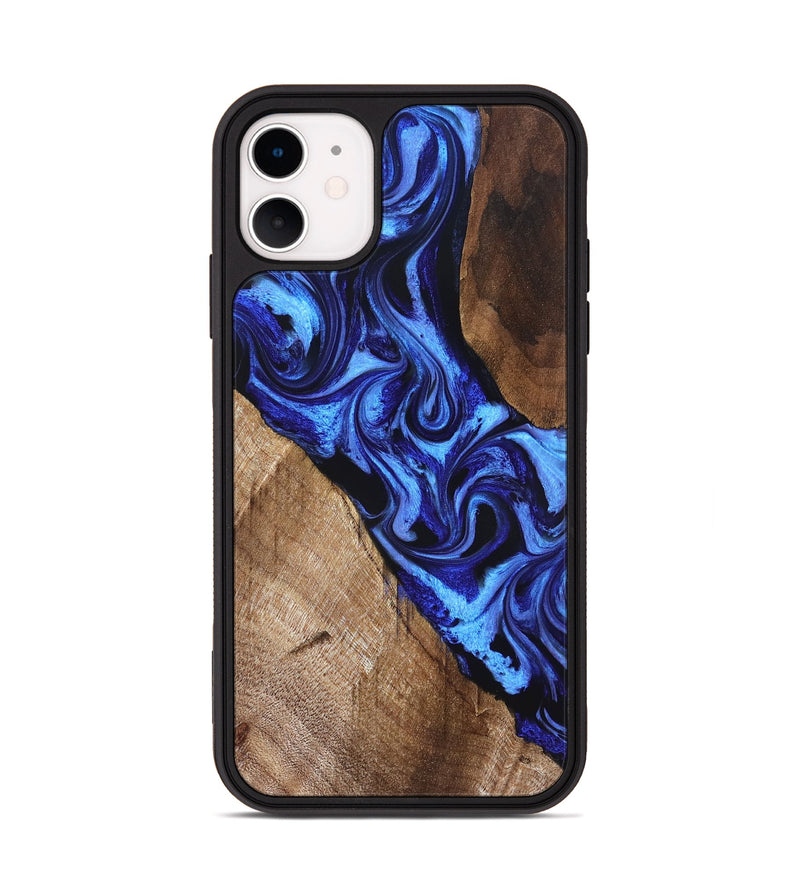 iPhone 11 Wood Phone Case - Iliana (Blue, 828679)