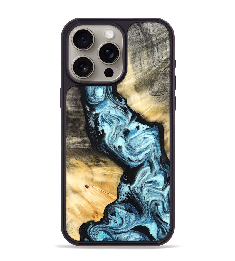 iPhone 15 Pro Max Wood Phone Case - Tillman (Blue, 828680)