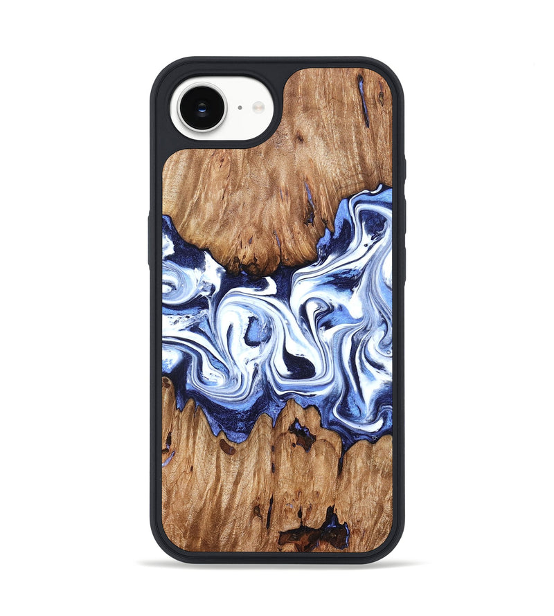 iPhone 16e Wood Phone Case - Yair (Blue, 828681)