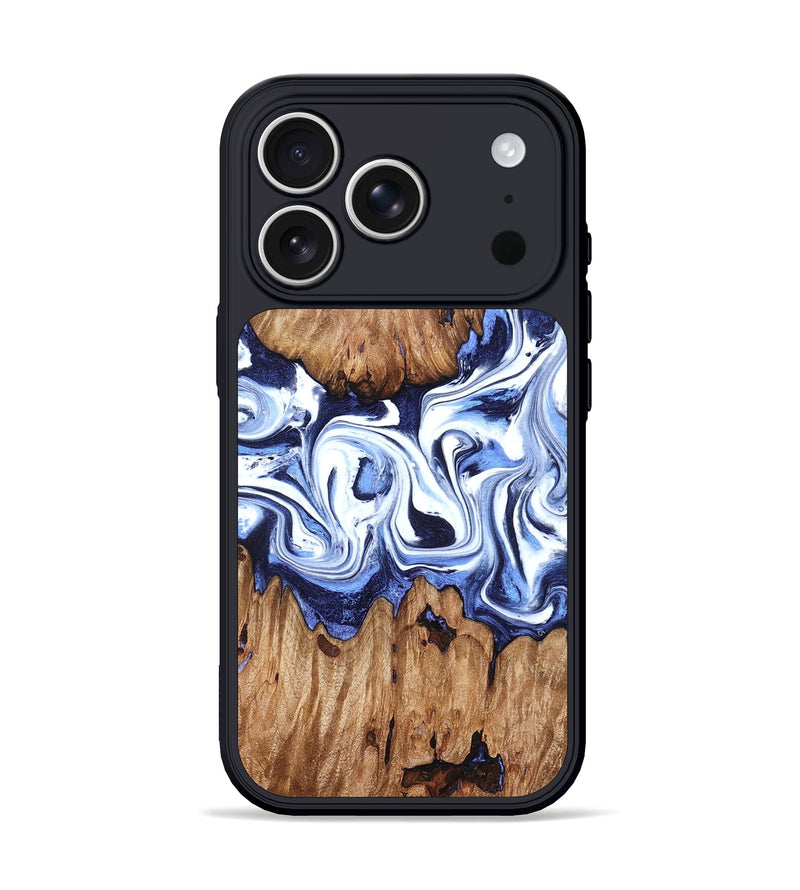 iPhone 17 Pro Wood Phone Case - Yair (Blue, 828681)