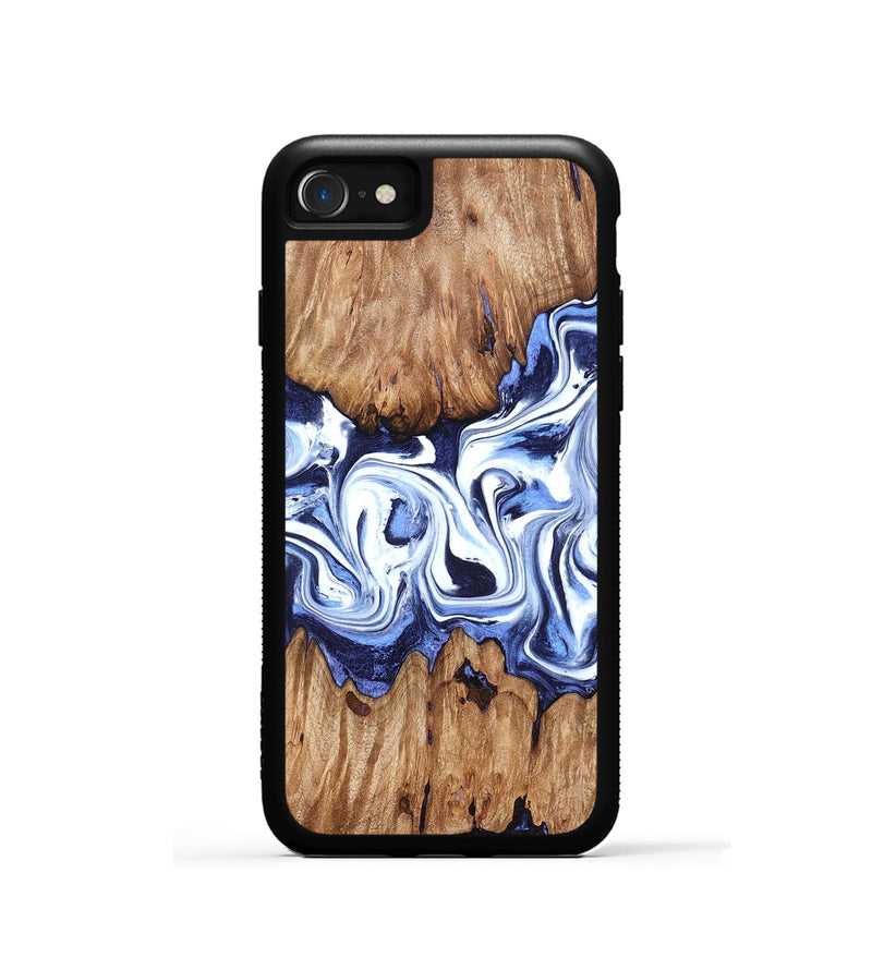 iPhone SE Wood Phone Case - Yair (Blue, 828681)