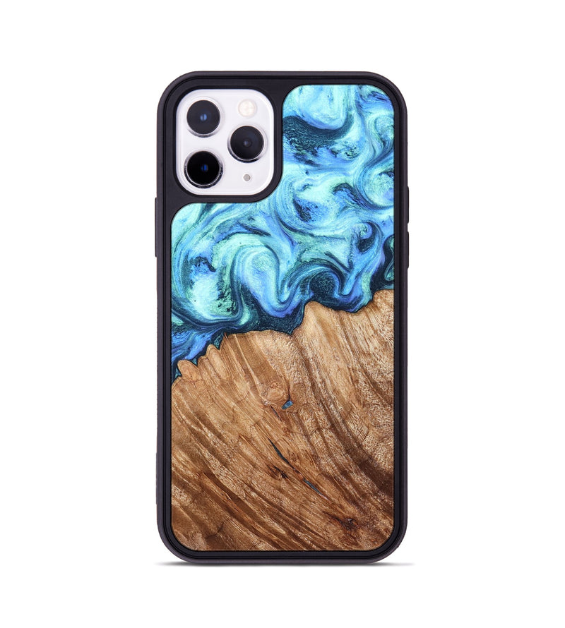 iPhone 11 Pro Wood Phone Case - Leilany (Blue, 828682)