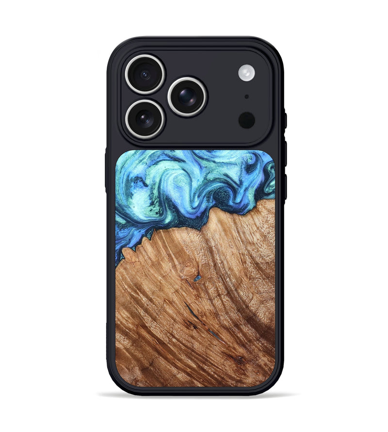 iPhone 17 Pro Wood Phone Case - Leilany (Blue, 828682)
