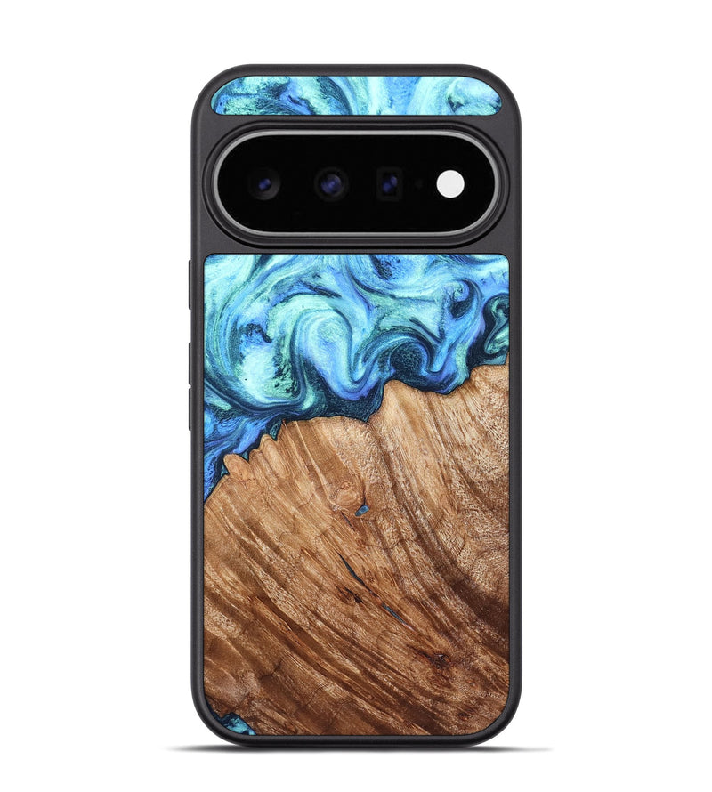 Pixel 11 Pro Wood Phone Case - Leilany (Blue, 828682)