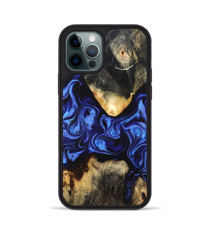 iPhone 12 Pro Wood Phone Case - Jeramy (Blue, 828683)