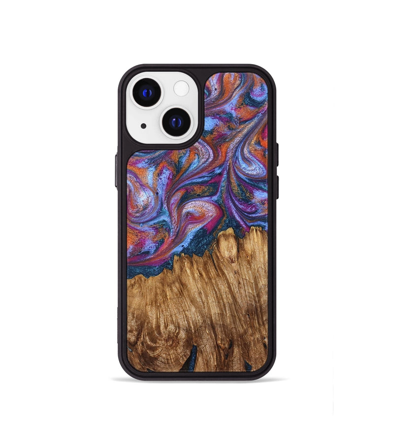 iPhone 13 mini Wood Phone Case - Chanel (Blue, 828684)