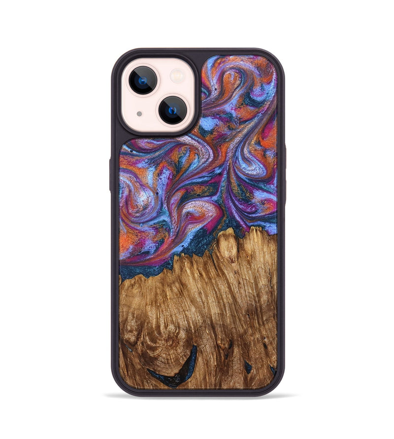 iPhone 14 Wood Phone Case - Chanel (Blue, 828684)