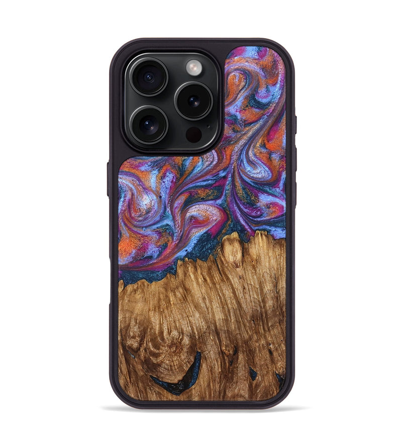 iPhone 16 Pro Wood Phone Case - Chanel (Blue, 828684)