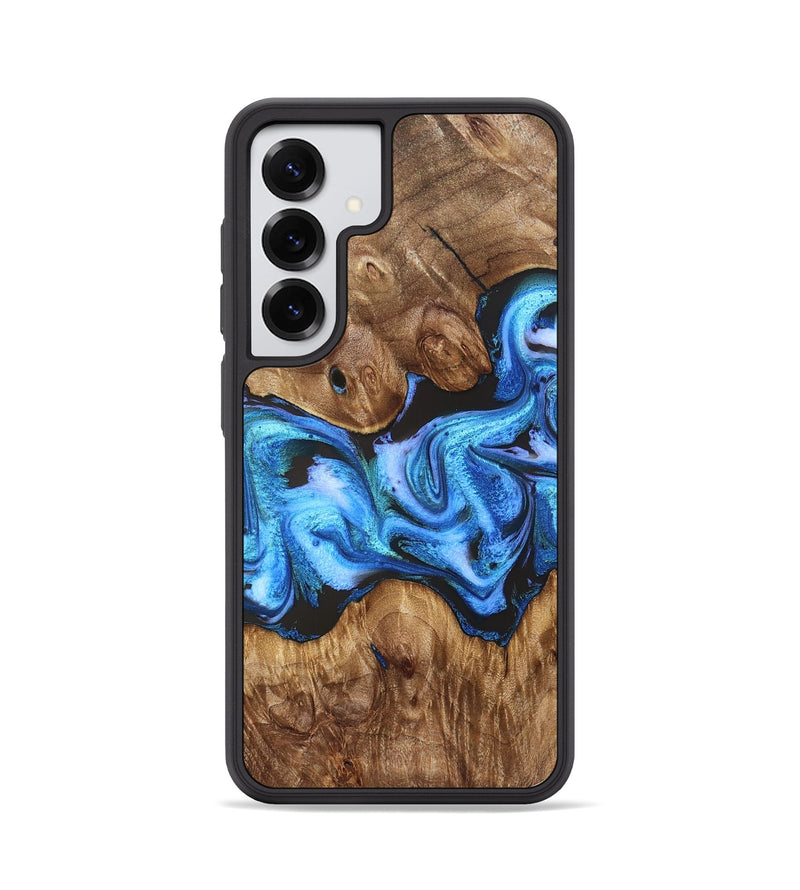 Galaxy S25 Wood Phone Case - Mila (Blue, 828685)