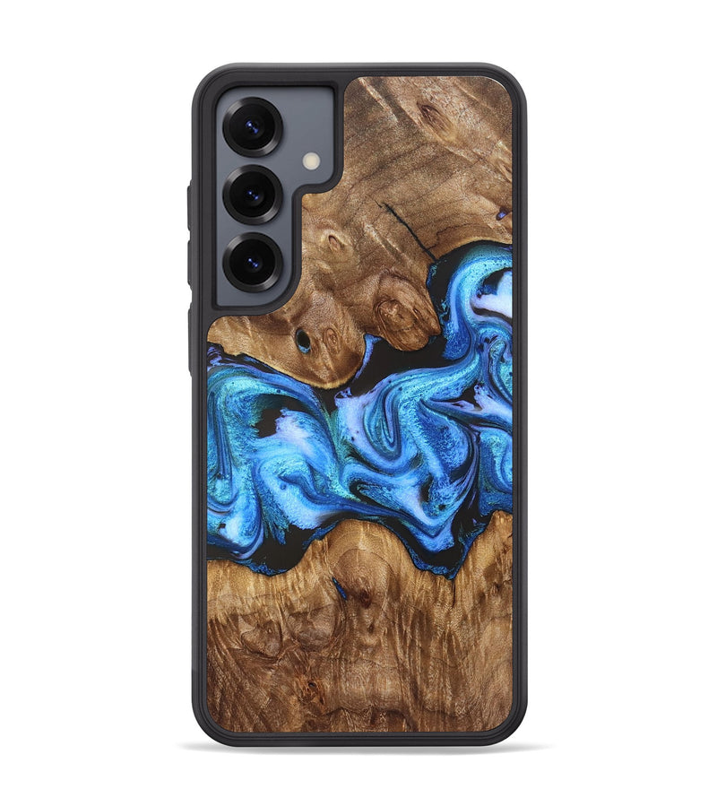 Galaxy S25 Plus Wood Phone Case - Mila (Blue, 828685)