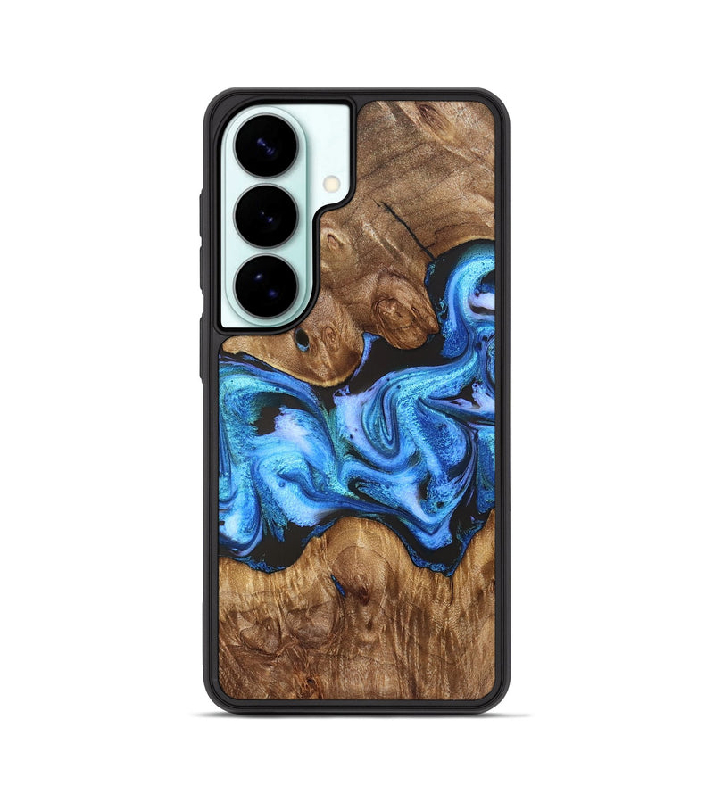 Galaxy S26 Wood Phone Case - Mila (Blue, 828685)