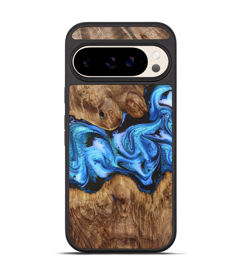 Pixel 10 Wood Phone Case - Mila (Blue, 828685)