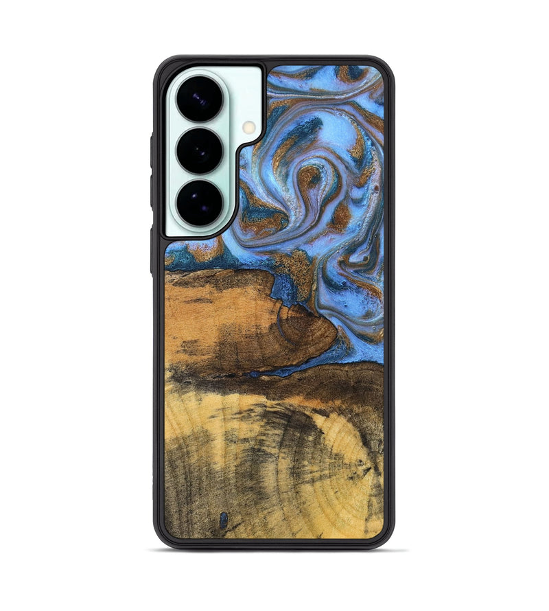 Galaxy S26 Plus Wood Phone Case - Tammie (Teal & Gold, 828689)
