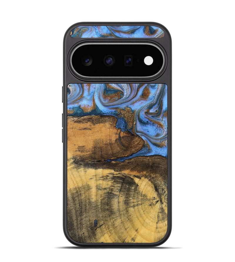 Pixel 11 Wood Phone Case - Tammie (Teal & Gold, 828689)