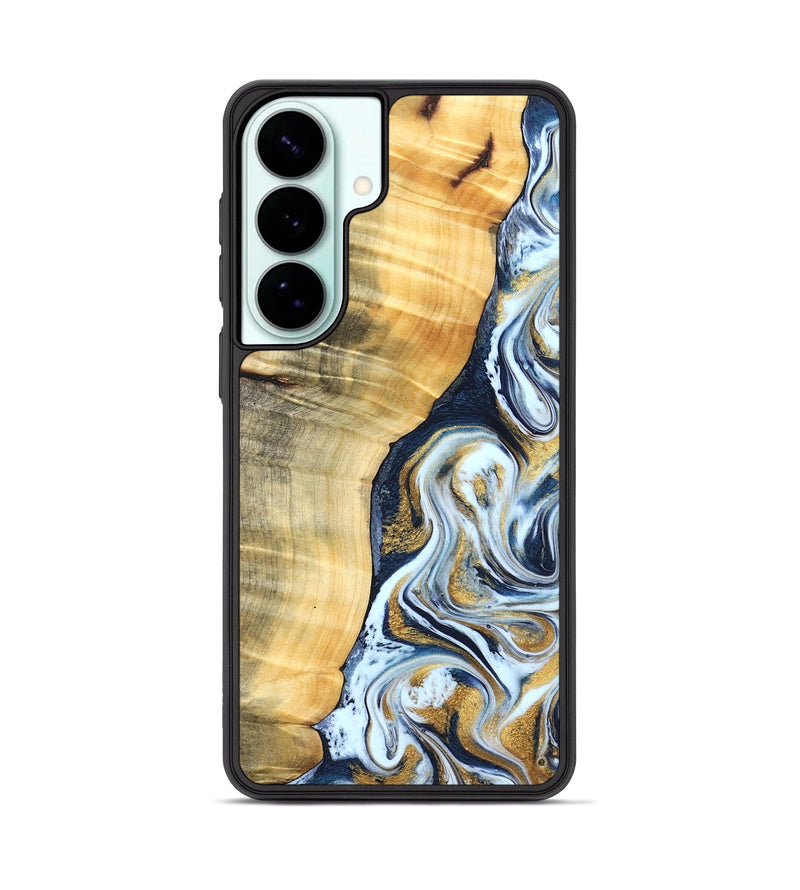 Galaxy S26 Plus Wood Phone Case - Livia (Teal & Gold, 828690)