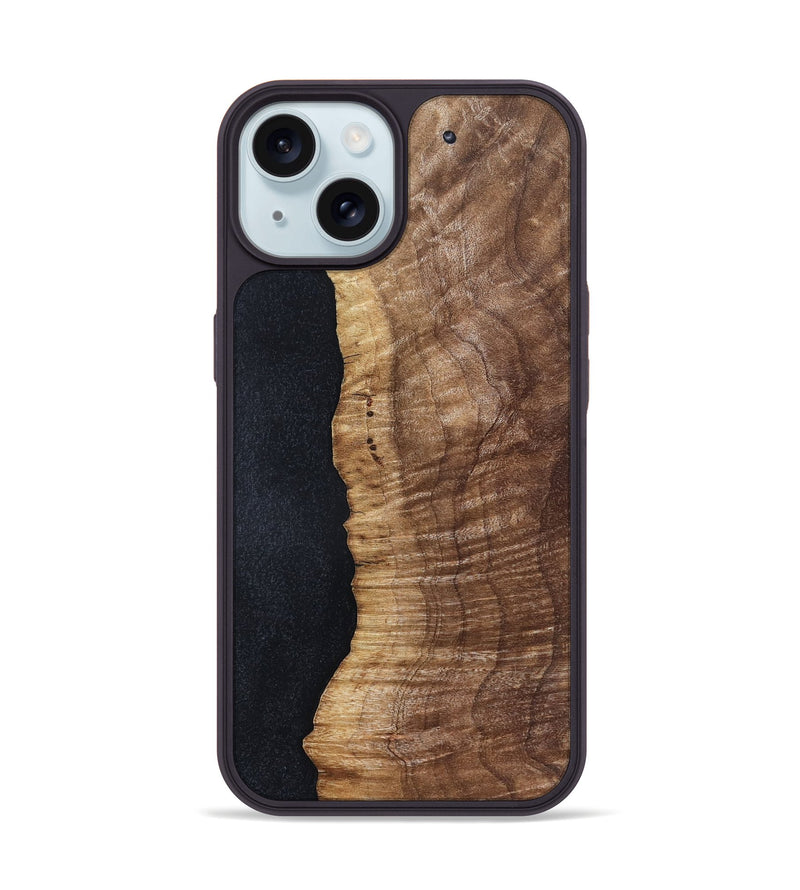 iPhone 15 Wood Phone Case - Caitlin (Wood Burl, 828696)