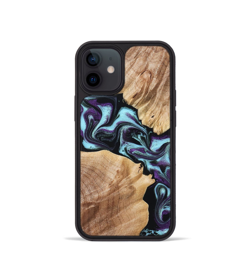iPhone 12 mini Wood Phone Case - Leda (Purple, 828706)