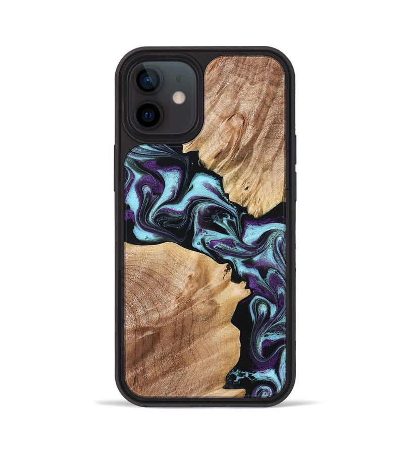 iPhone 12 Wood Phone Case - Leda (Purple, 828706)