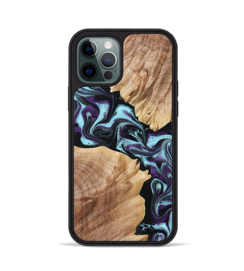 iPhone 12 Pro Wood Phone Case - Leda (Purple, 828706)