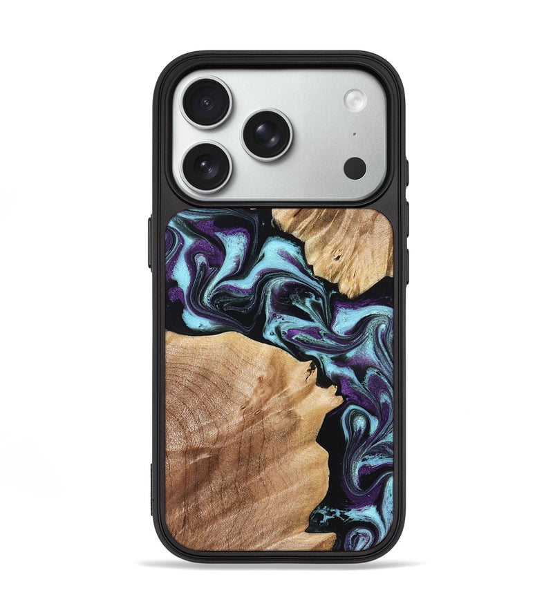 iPhone 18 Pro Wood Phone Case - Leda (Purple, 828706)