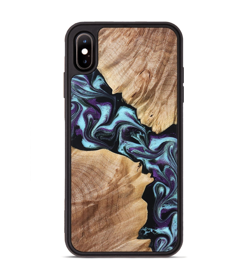 iPhone Xs Max Wood Phone Case - Leda (Purple, 828706)