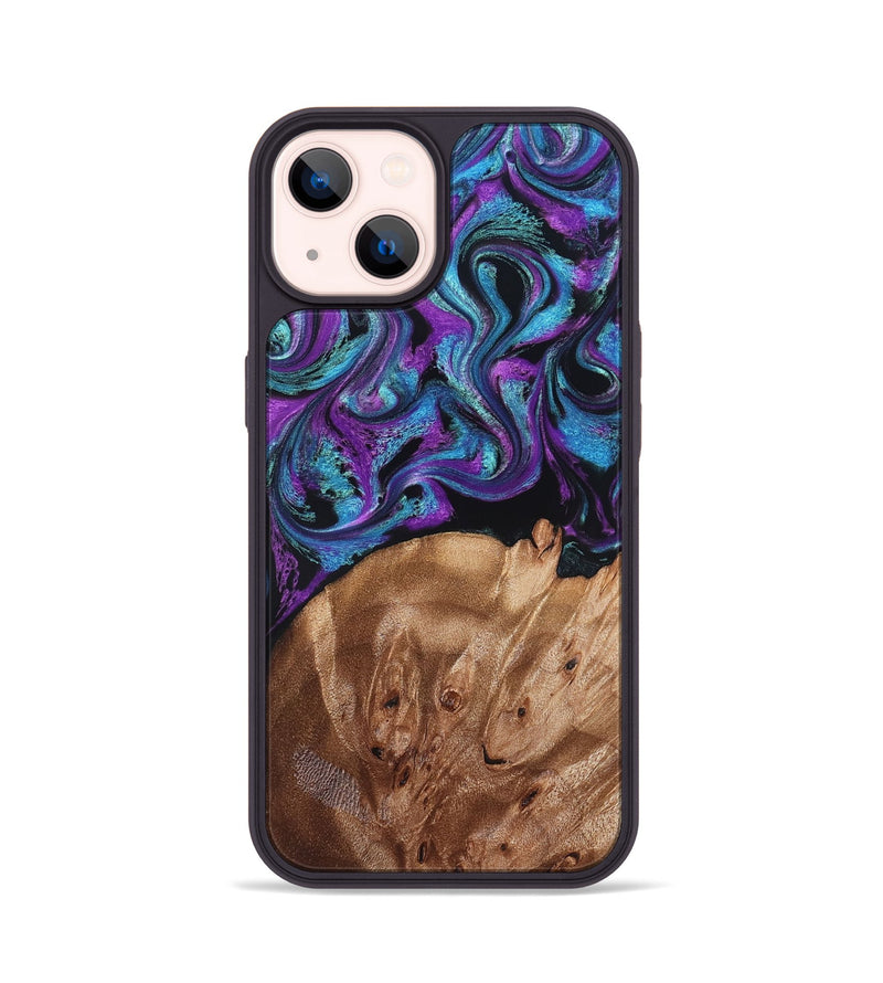 iPhone 14 Wood Phone Case - Moses (Purple, 828707)