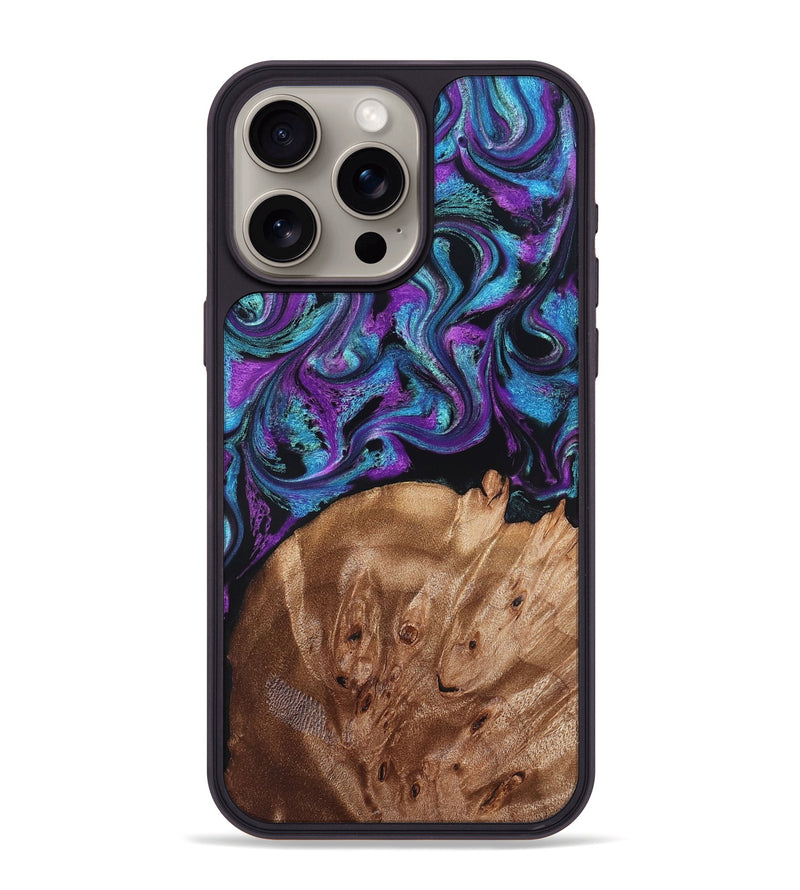 iPhone 15 Pro Max Wood Phone Case - Moses (Purple, 828707)