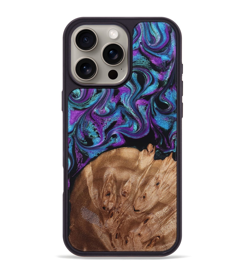 iPhone 16 Pro Max Wood Phone Case - Moses (Purple, 828707)
