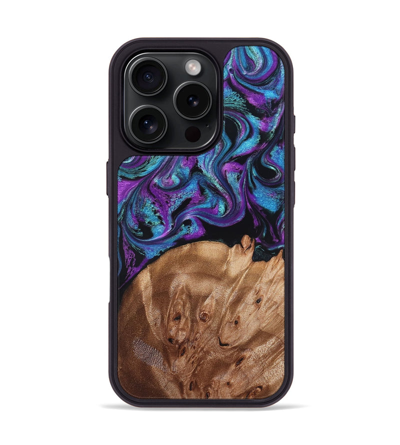 iPhone 16 Pro Wood Phone Case - Moses (Purple, 828707)